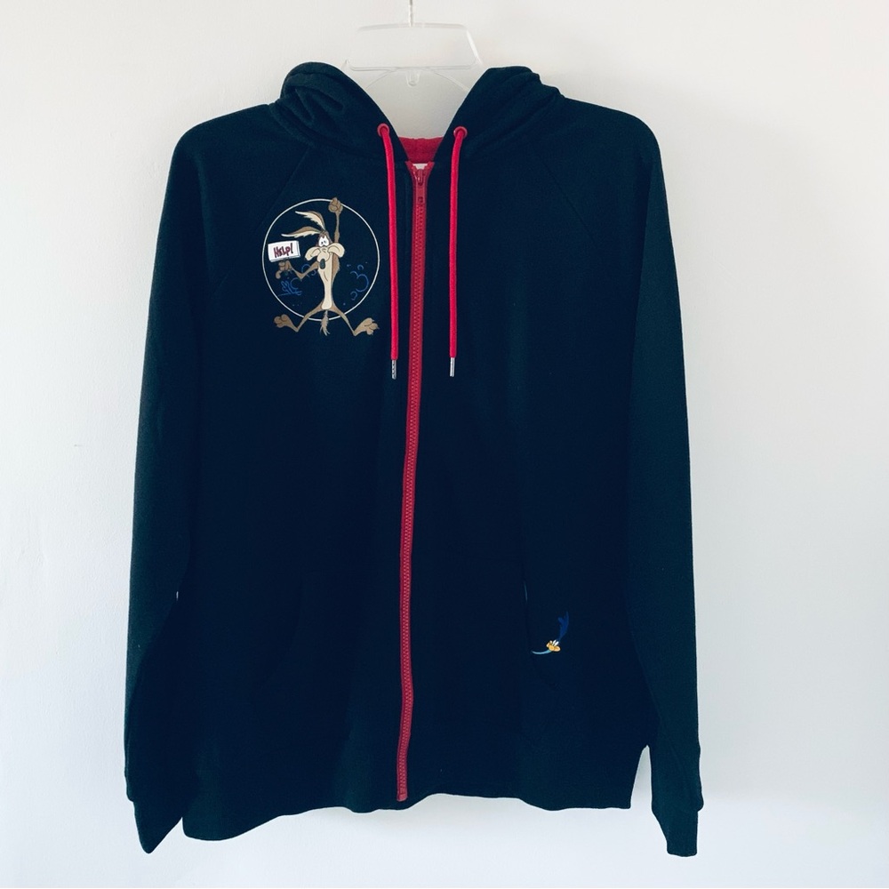 NWT Torrid Warner Bros Looney Tunes Road Runner Black Hoodie Sz 1 (14-16)